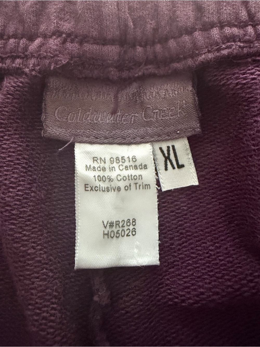 Coldwater Creek Women’s Deep Plum Quarter-Zip Lounge Set XL Lagenlook Cozy Chic - Picture 2 of 10